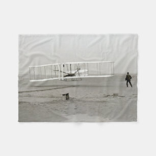 Wright Brothers Flyer First Flugzeug Flight Aviati Fleecedecke