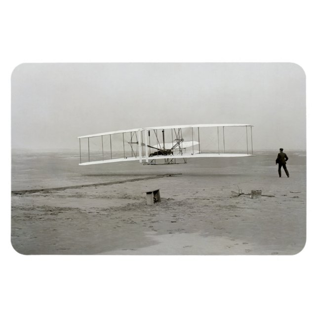 Wright Brothers Flyer First Flugzeug Flight Aviati Magnet (Horizontal)