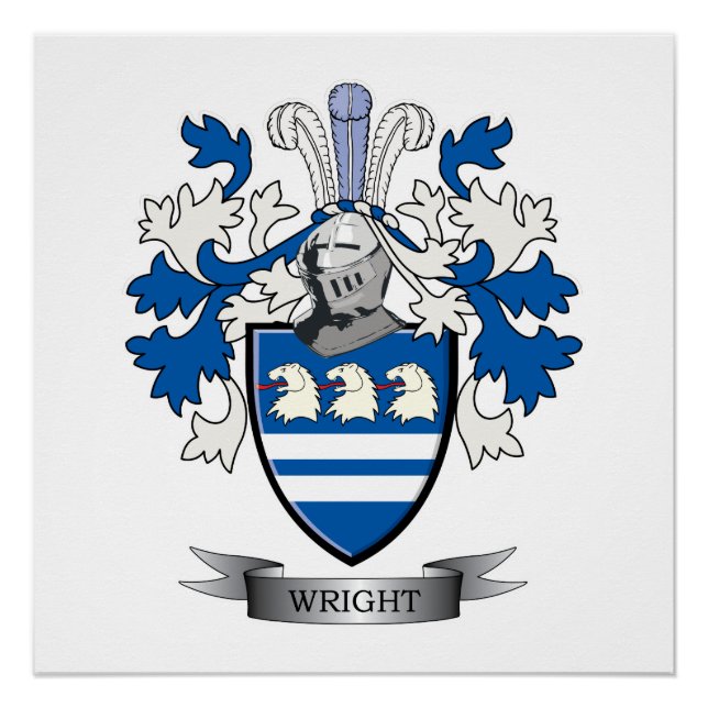 Wright Coat of Arms Poster (Vorderseite)