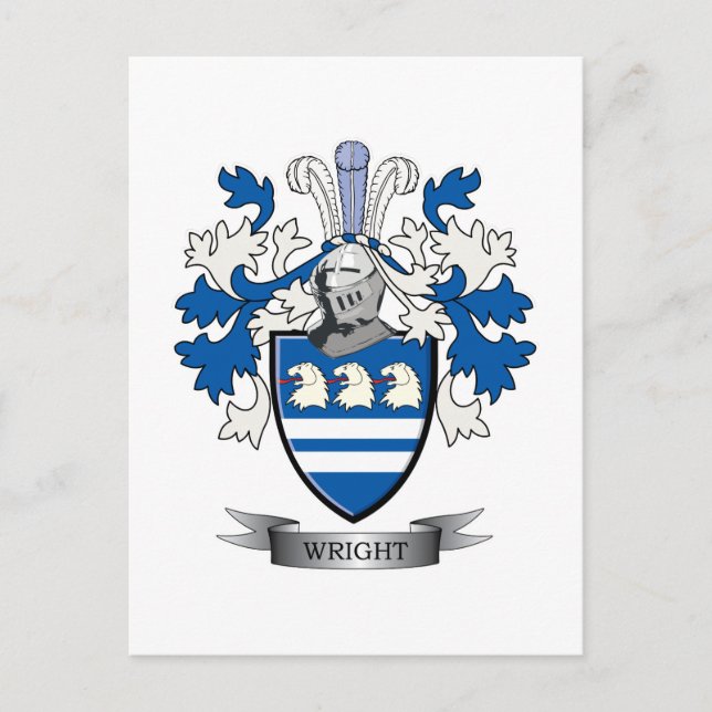 Wright Coat of Arms Postkarte (Vorderseite)