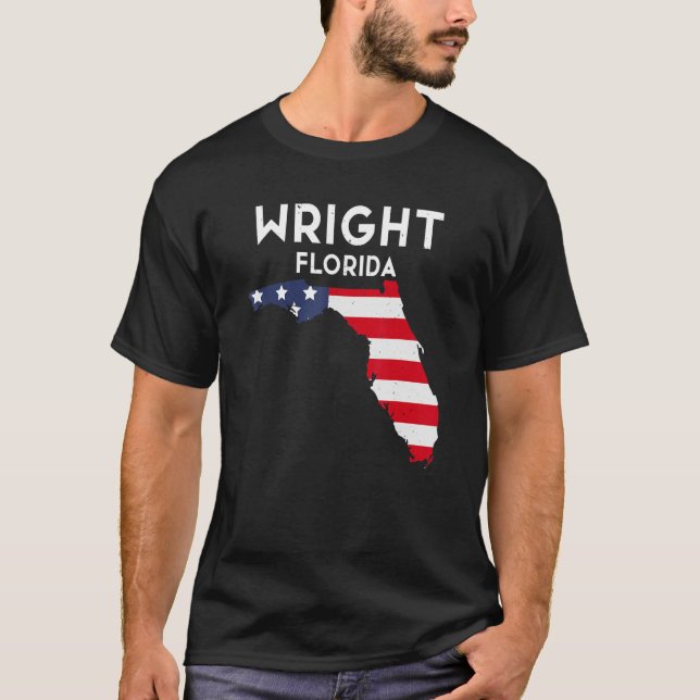 Wright Florida USA Staat America Travel Floridian T-Shirt (Vorderseite)