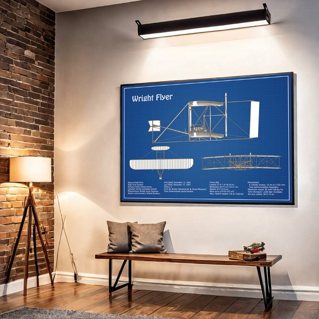 Wright Flyer - Flugzeugkonzept Zeichnend Pläne ABD Poster (Von Creator hochgeladen)
