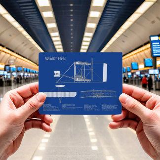 Wright Flyer - Flugzeugkonzept Zeichnend Pläne ABD Postkarte