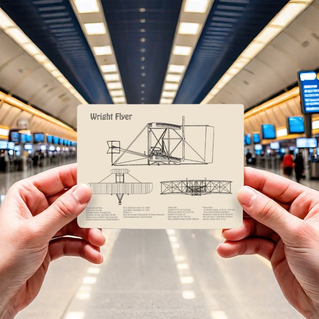 Wright Flyer - Flugzeugkonzept Zeichnend Pläne SD Postkarte (Von Creator hochgeladen)