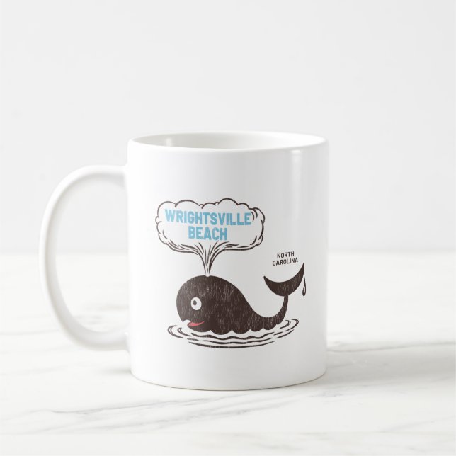 Wrightsville Beach Nc Sommerzeit Whale Kaffeetasse (Links)