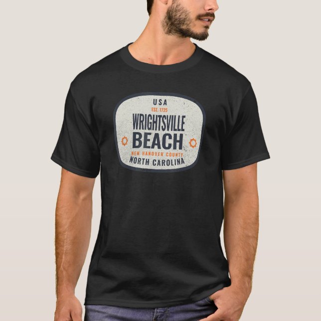 Wrightsville Beach NC Urlaubszeichen T-Shirt (Vorderseite)