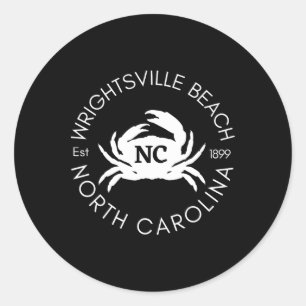 Wrightsville Beach North Carolina Crab Beaches Oce Runder Aufkleber