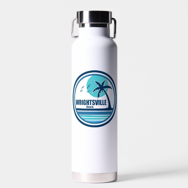 Wrightsville Beach North Carolina Palm Tree Birds Trinkflasche (Vorne)