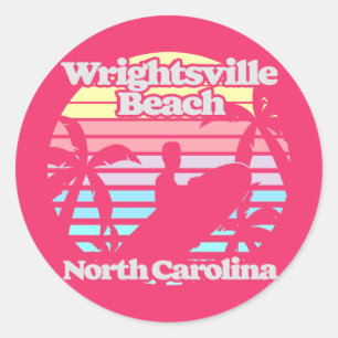 Wrightsville Beach North Carolina Runder Aufkleber