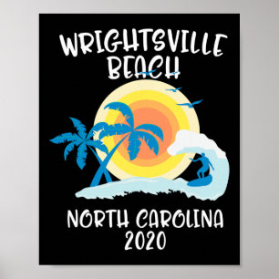 Wrightsville Beach North Carolina Urlaub Surfen Fa Poster