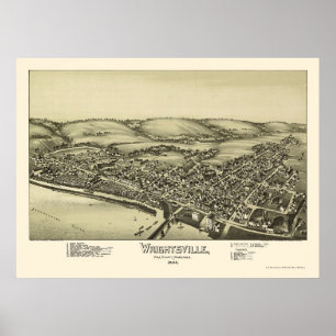 Wrightsville, PA Panorama Karte - 1894 Poster
