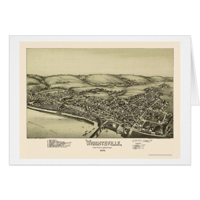 Wrightsville, panoramische Karte PAs - 1894 (Vorderseite (Horizontal))