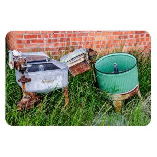 Wringerscheibe und Waschzuber Magnet