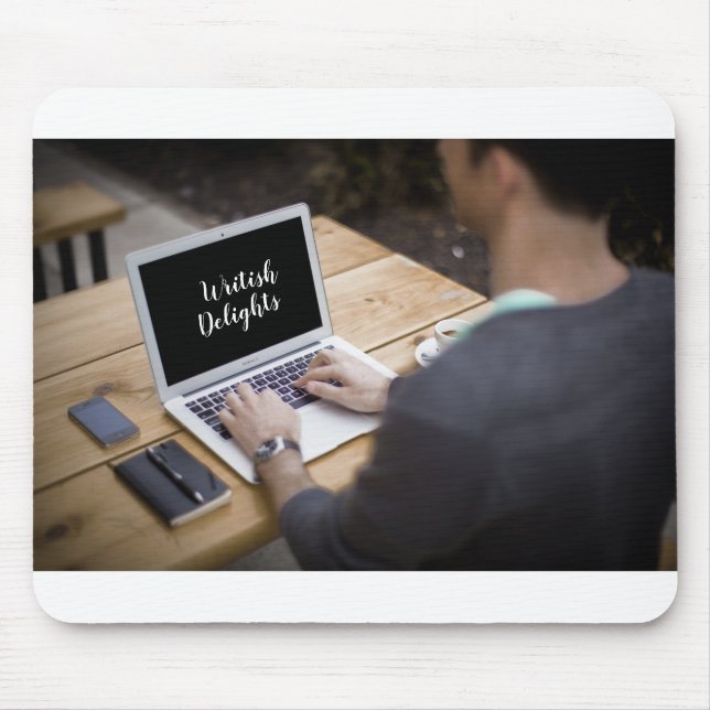 Writer at Work / Writish Delights (© Mira) Mousepad (Vorne)