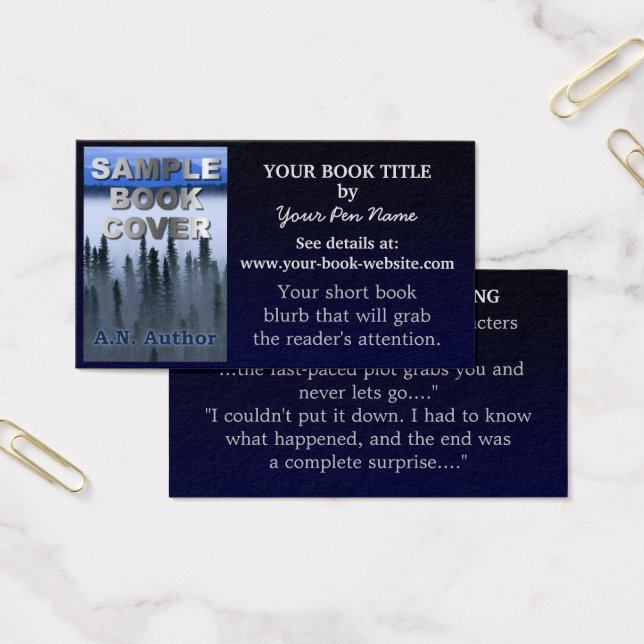 Writer Author Werbeaktion Book Cover Blue Ombre Ca (Büro)