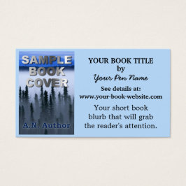 Writer Author Werbeaktion Book Cover Business Card