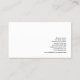 Writer Chrome Texture Monogram Business Card Visitenkarte (Rückseite)