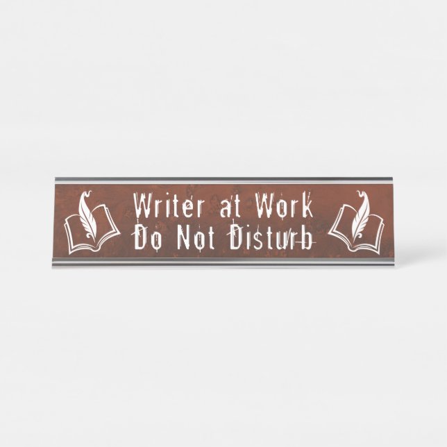 Writer - Do Not Disturb (altes Buchcover) Schreibtischnamensplakette (Vorderseite )