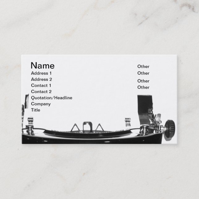 Writer Editor Author Novelist Book Business Card Visitenkarte (Vorderseite)