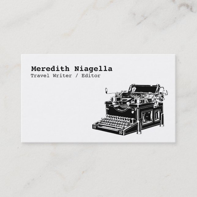 Writer / Editor / Authors Business Card Template Visitenkarte (Vorderseite)