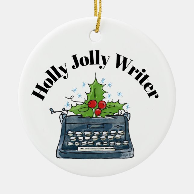 Writer Ornament Christmas Schreibmaschine #1 (Vorne)