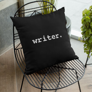 Writer Outdoor Black Pillow Kissen