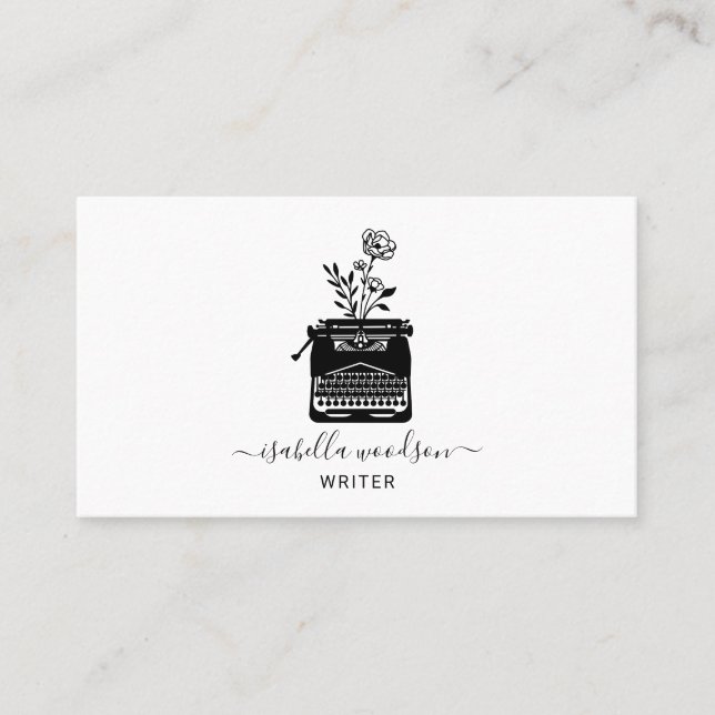 Writer Poet Business Card Visitenkarte (Vorderseite)
