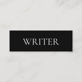 Writer Schwarz-weiß Modern Mini Visitenkarte