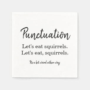 Writer Spaß Funny Punctuation Typografy Serviette