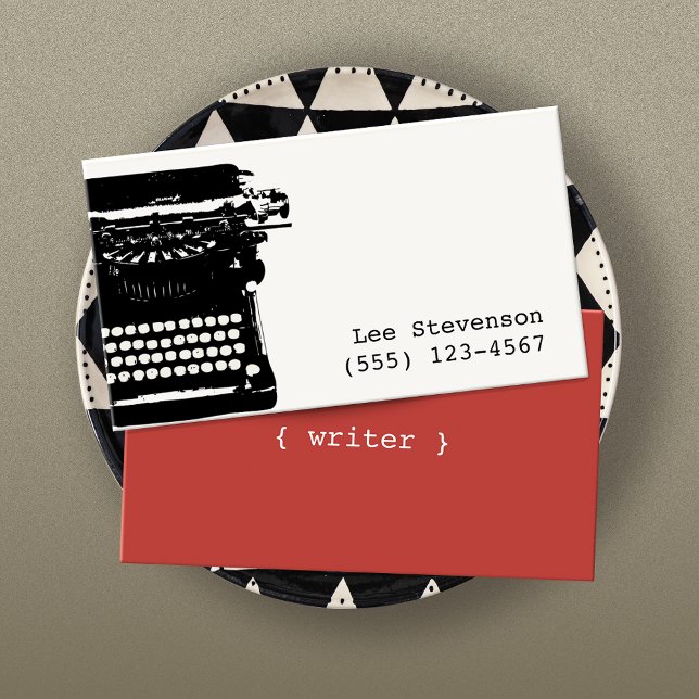 Writer Vintage Schreibmaschinensparkarte Visitenkarte (Von Creator hochgeladen)