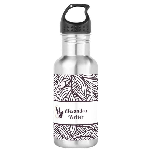 Writer Water Flasche Edelstahlflasche (Vorderseite)