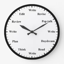 Writer's Clock - Writing Job Fun Wall Clock