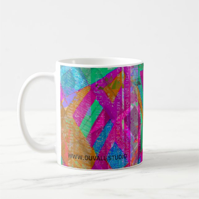 "Writing Big Checks" abstract art coffee mug Kaffeetasse (Links)