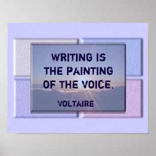 Writing quote - Voltaire print Poster