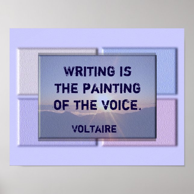 Writing quote - Voltaire print Poster (Vorne)