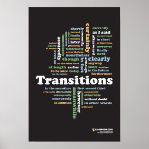 Writing Transitions 13" x 19" Classroom Poster