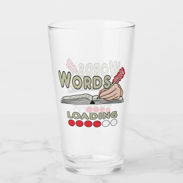 Writing Words Glas (Vorderseite)