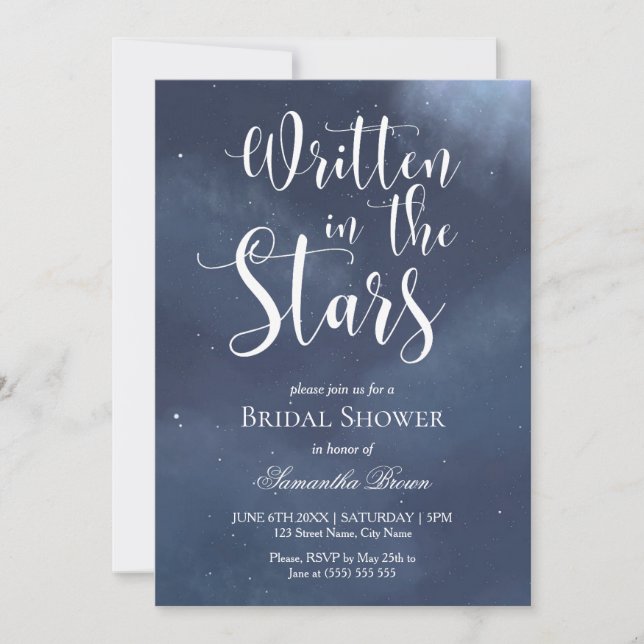 Written in the Stars Bridal Shower  Einladung (Vorderseite)