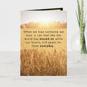 Written Memory Grief Sympathy Card - Golden Field Karte