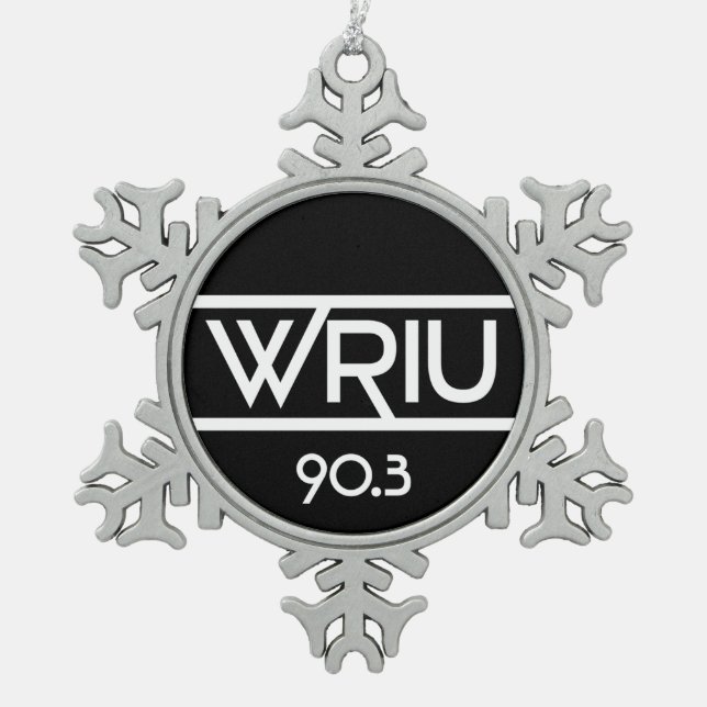 WRIU Schneeflocke-Verzierung Schneeflocken Zinn-Ornament (Vorderseite)