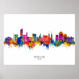 Wroclaw Polen Skyline Poster