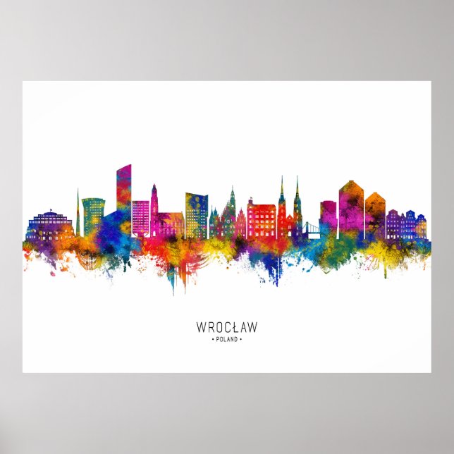Wroclaw Polen Skyline Poster (Vorne)