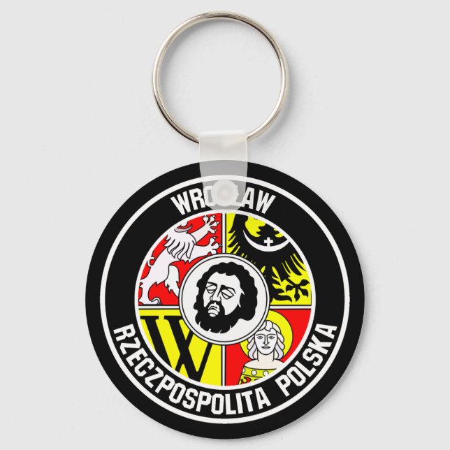 Wrocław-RundEmblem Schlüsselanhänger (Vorderseite)