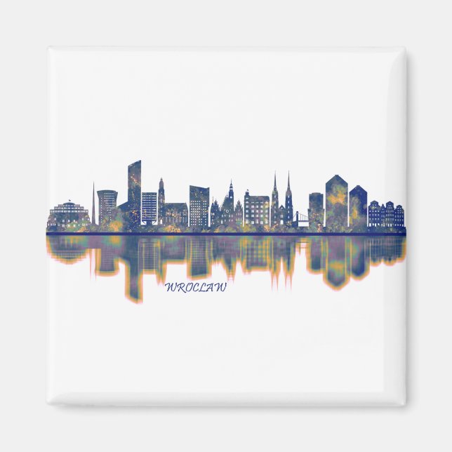 Wroclaw Skyline Magnet (Vorne)