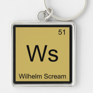 Ws - Wilhelm Schrei Chemie-Element-Symbol-T-Shirt Schlüsselanhänger