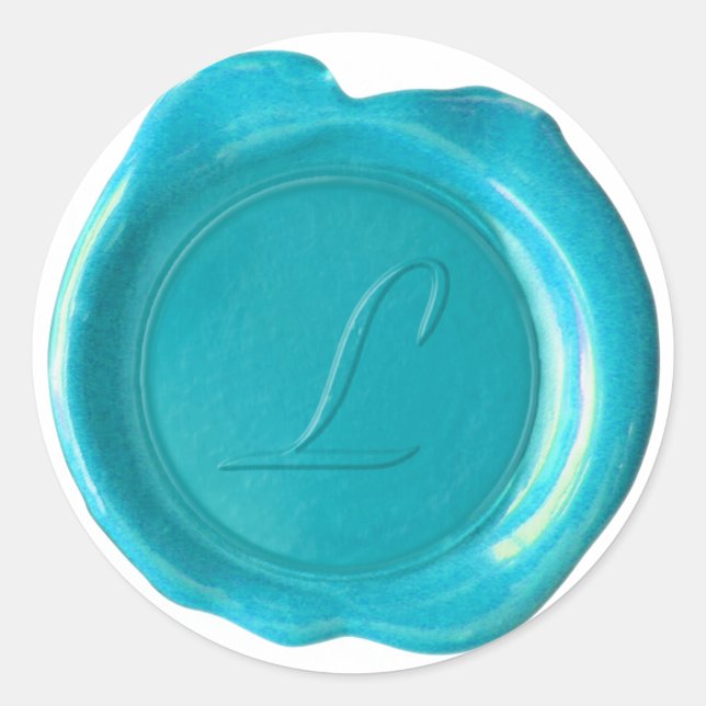 WSM Custom - Courtney - L - Aqua Blue Runder Aufkleber (Vorderseite)