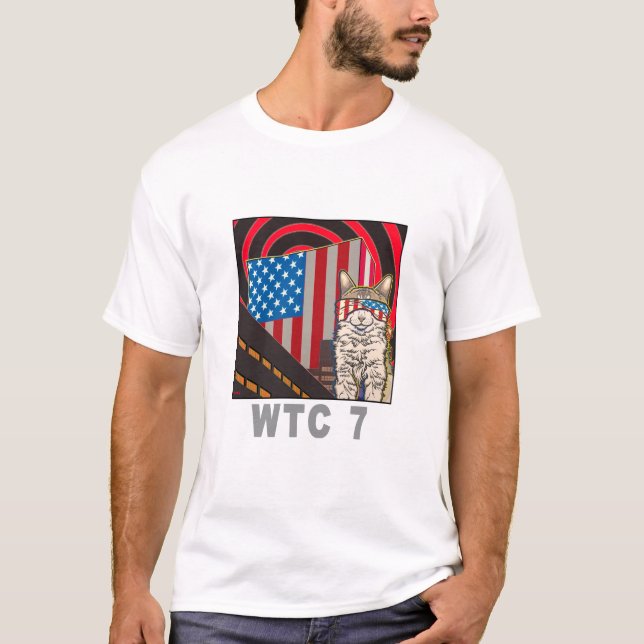 "WTC 7" T-shirt blanc organique (Devant)
