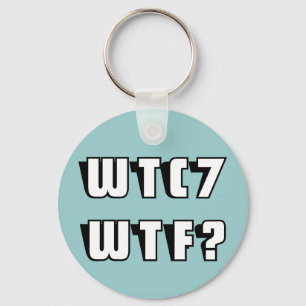 WTC 7 WTF auf blau Schlüsselanhänger