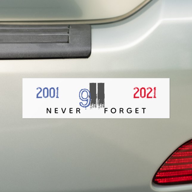 WTC 911 Patriotic Vergiss nie 20 Jahre Autoaufkleber (Auf Auto)
