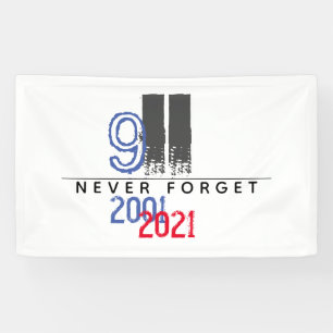 WTC 911 Patriotic Vergiss nie 20 Jahre Banner